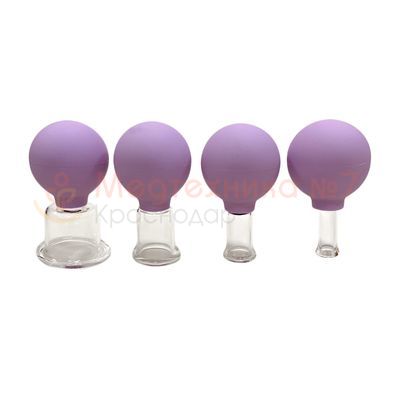 Косметические вакуумные банки Dr.Wagner Meduza, 4 шт Косметические вакуумные банки Dr.Wagner Meduza, 4 шт