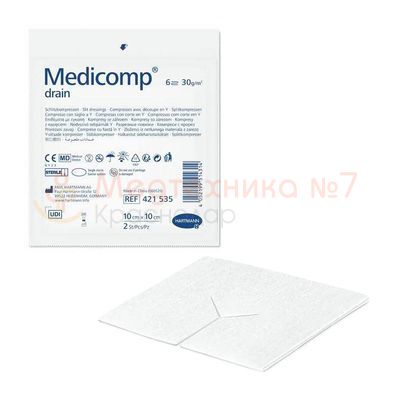 Салфетки Medicomp Drain Steril с Y-вырезом