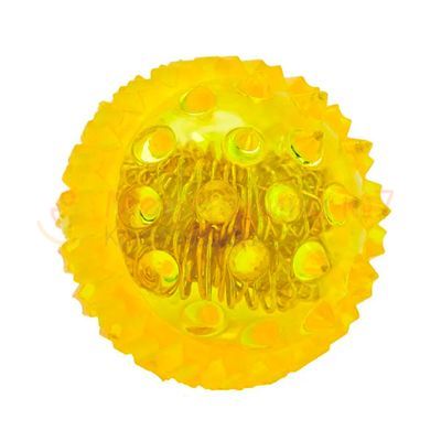 Массажный шарик Су-Джок с двумя кольцевыми пружинами, цвет желтый