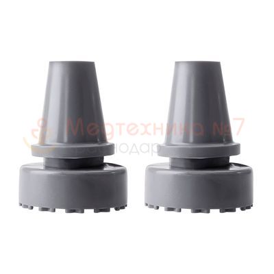 Широкий наконечник для тростей и костылей 19 мм, серый